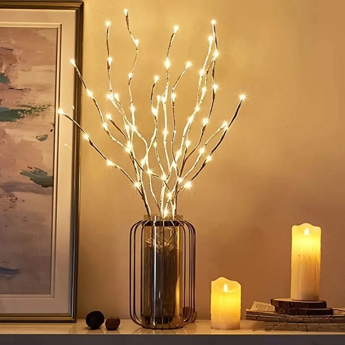 White Birch Branch Lights – 20 LED, Battery Operated, 28.35 in
