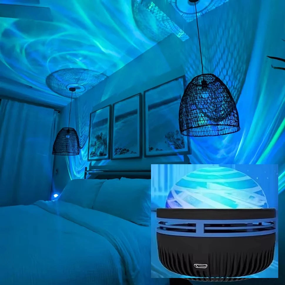 LED Galaxy Projector Night Light – RGB, Remote Control, USB, Bedroom & Party