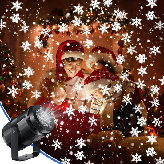 LED Snowflake Projector Light for Christmas & Winter Decor