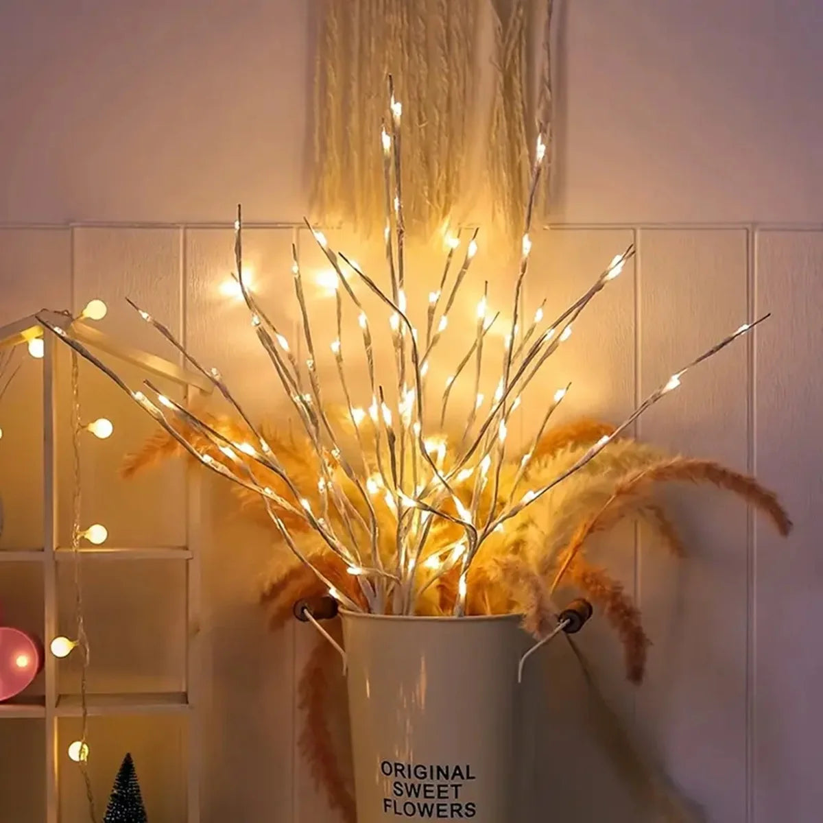 White Birch Branch Lights – 20 LED, Battery Operated, 28.35 in