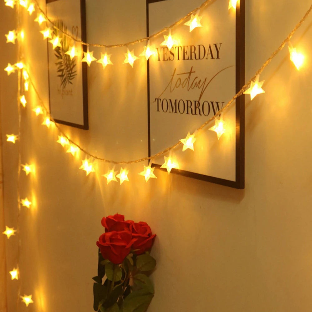 LED Star Fairy String Lights – USB or Battery, 1.5–10 m