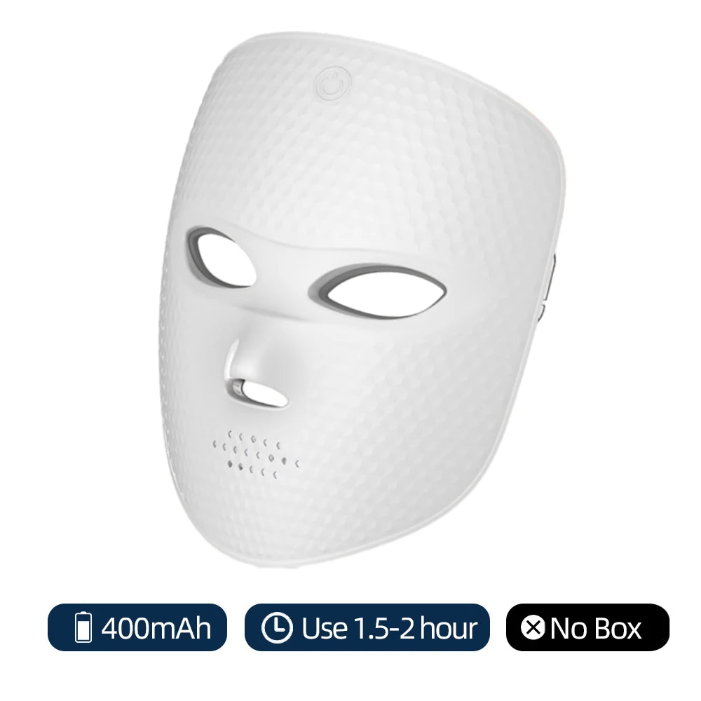 Wireless 7-Color LED Face Mask with USB-C Charging