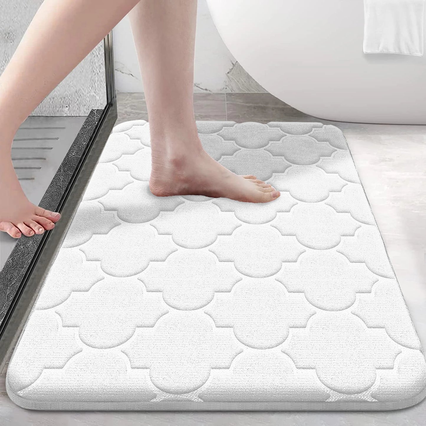 Memory Foam Bathroom Rug – Anti-Slip, Ultra Soft, Water Absorbent, Machine Washable