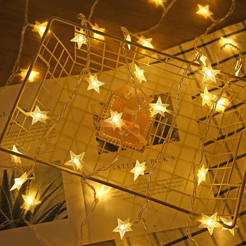 LED Star Fairy String Lights – USB or Battery, 1.5–10 m