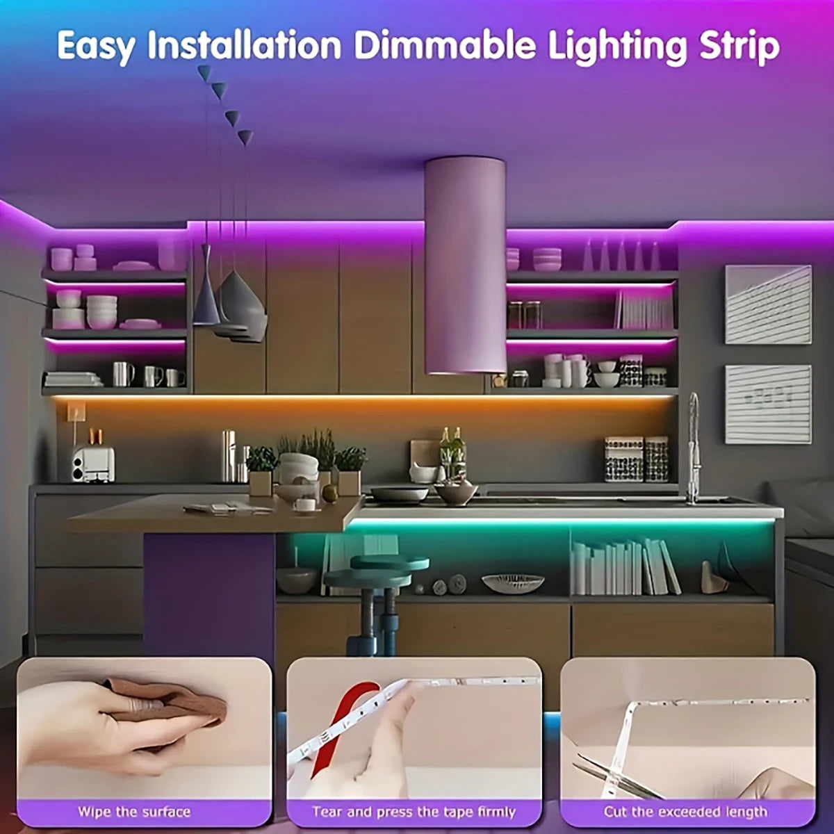 RGB LED Strip Lights with Remote – USB Powered, 1–20m