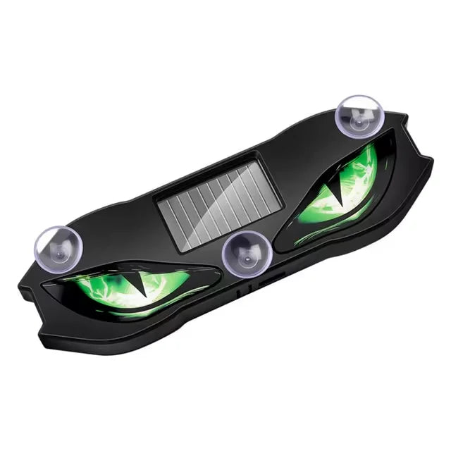 Solar Car Demon Eye Light – Auto On/Off, Vibration Activation, USB