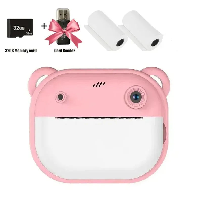 Kids Instant Print Camera – Thermal Photo Printing, Video, Rechargeable