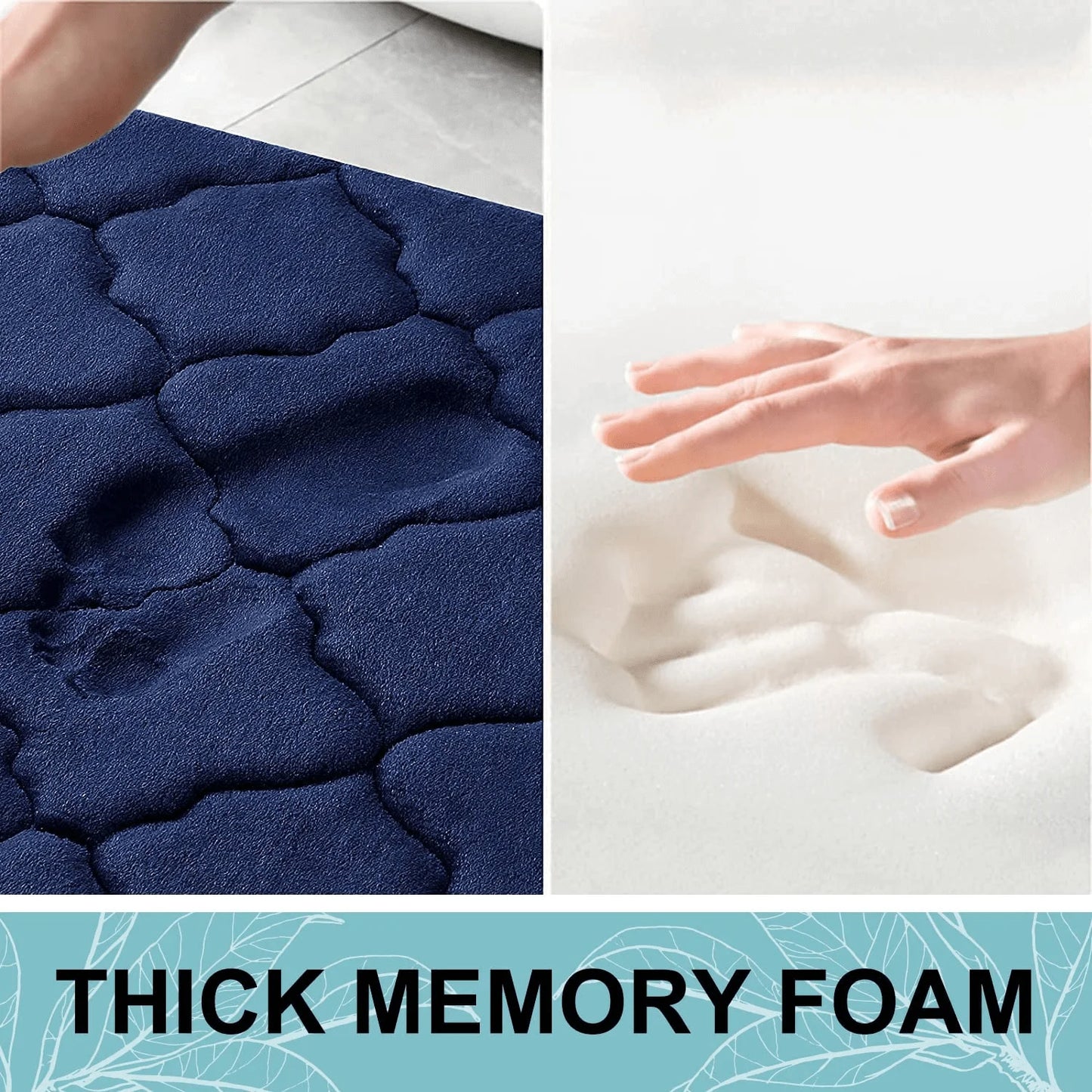 Memory Foam Bathroom Rug – Anti-Slip, Ultra Soft, Water Absorbent, Machine Washable