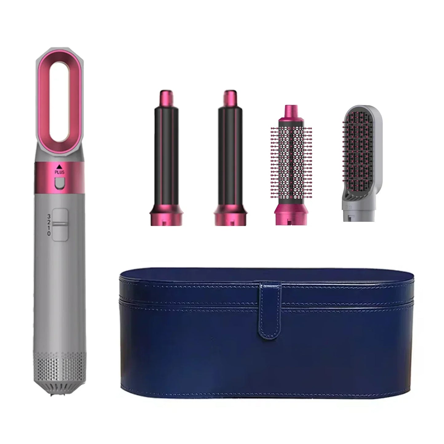 5-in-1 Hair Dryer & Styler Kit – Hot Air Brush, Curling Iron & Straightener