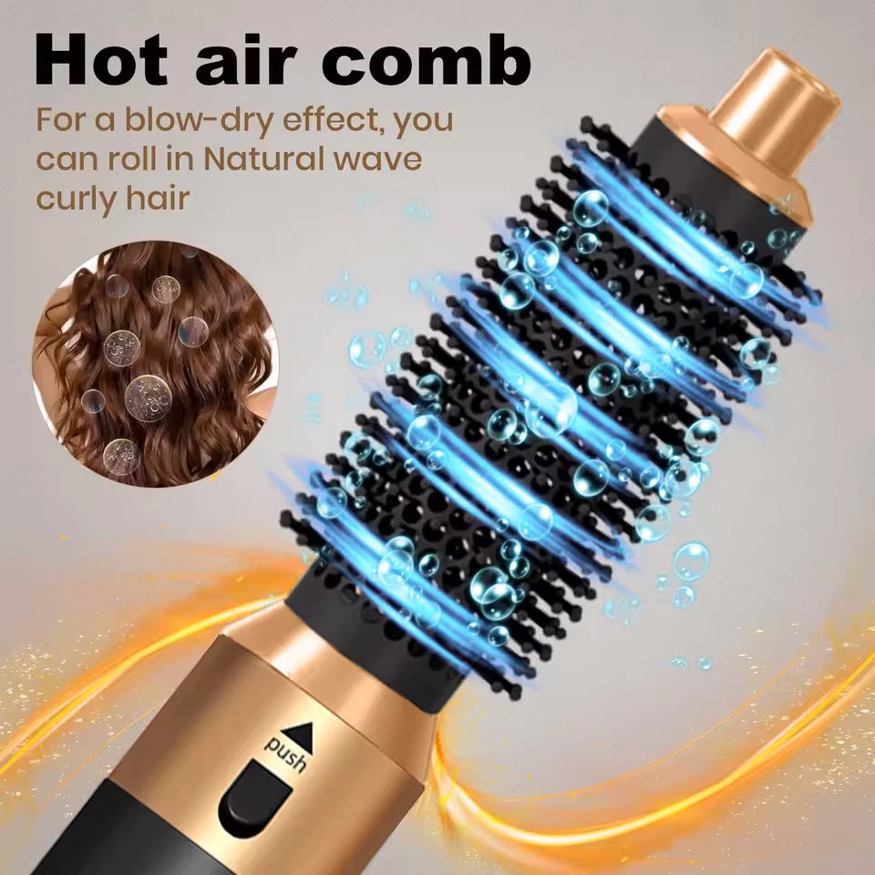 5-in-1 Hair Dryer & Styler Kit – Hot Air Brush, Curling Iron & Straightener