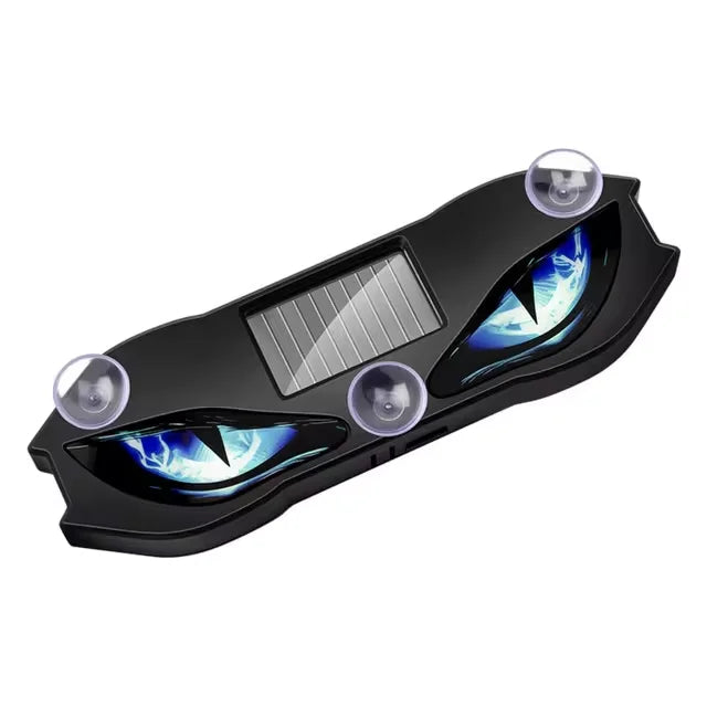 Solar Car Demon Eye Light – Auto On/Off, Vibration Activation, USB