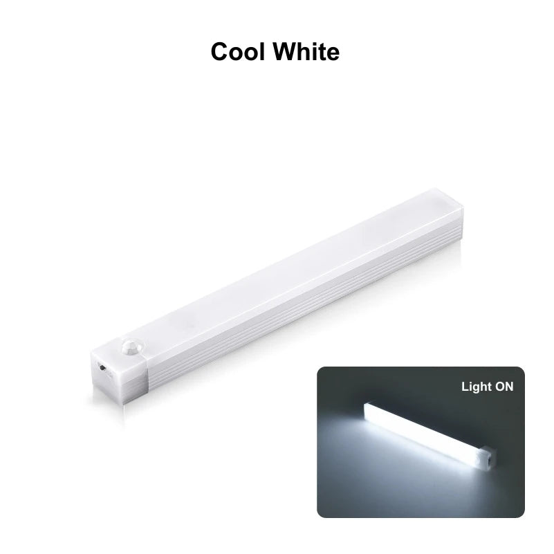 Motion Sensor LED Bar Light – 3 Color Temps, Dimmable, Rechargeable, Magnetic Mount