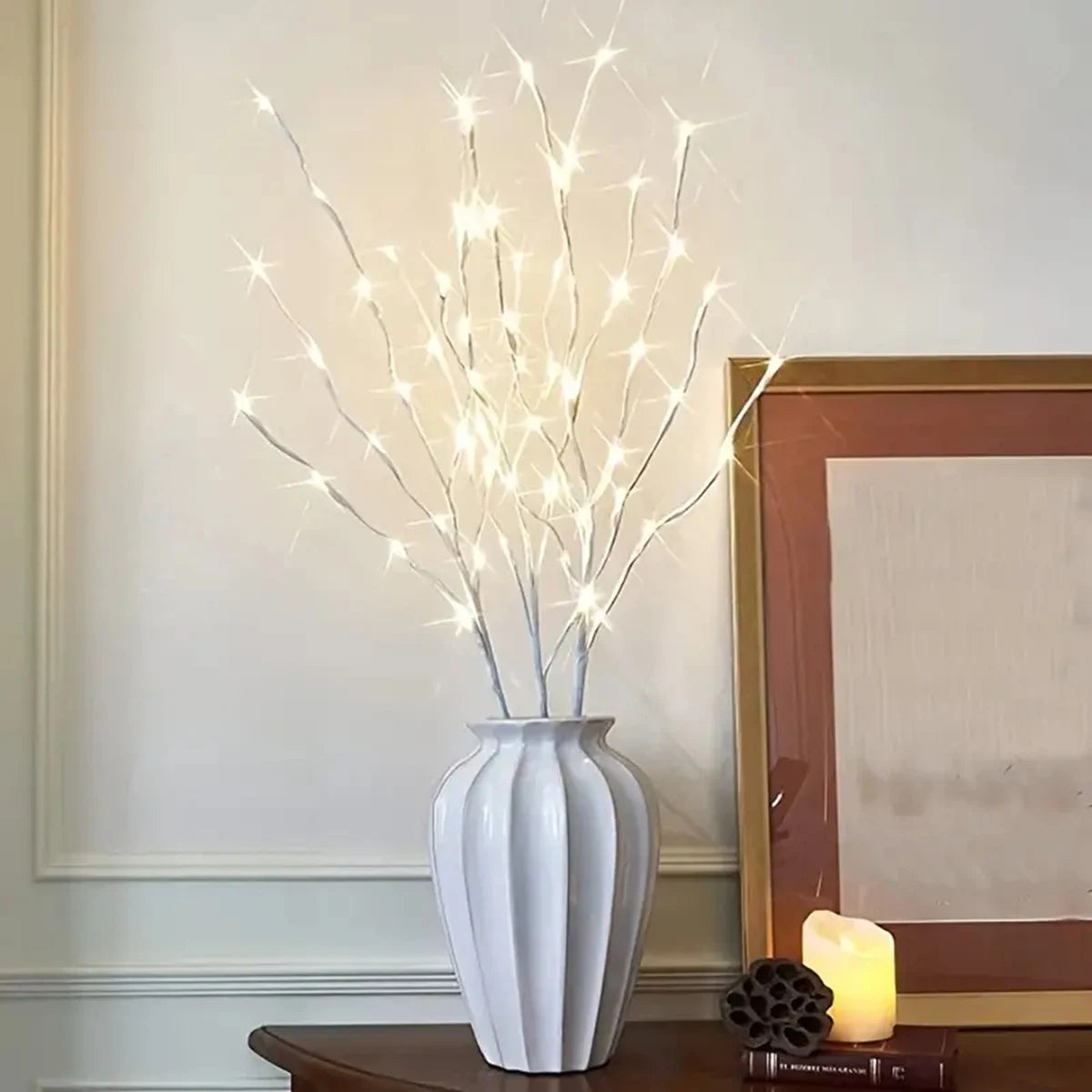 White Birch Branch Lights – 20 LED, Battery Operated, 28.35 in