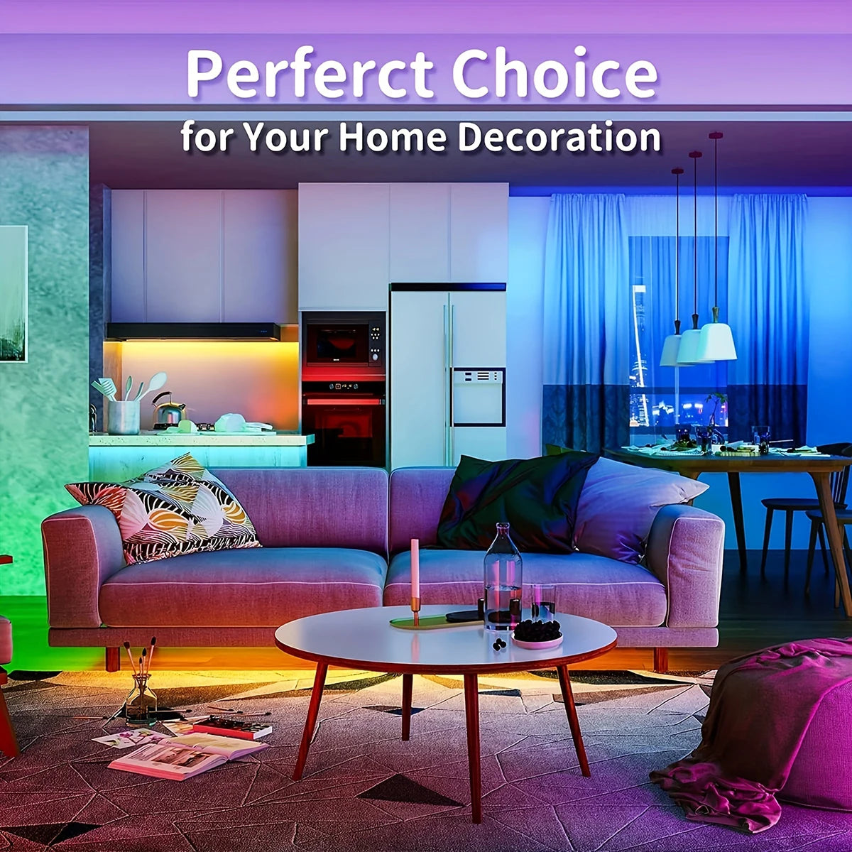 RGB LED Strip Lights with Remote – USB Powered, 1–20m