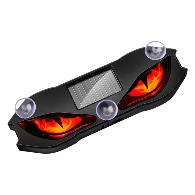Solar Car Demon Eye Light – Auto On/Off, Vibration Activation, USB