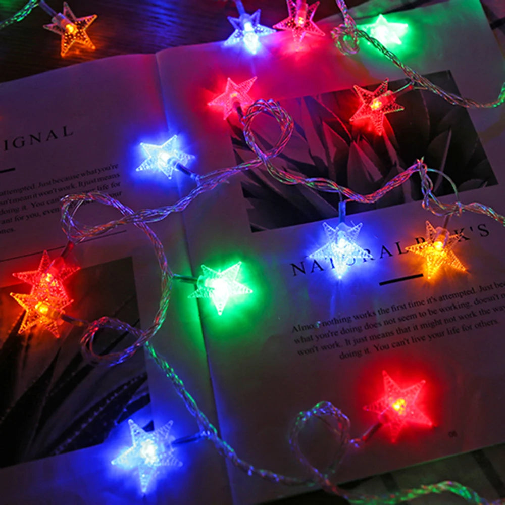 LED Star Fairy String Lights – USB or Battery, 1.5–10 m