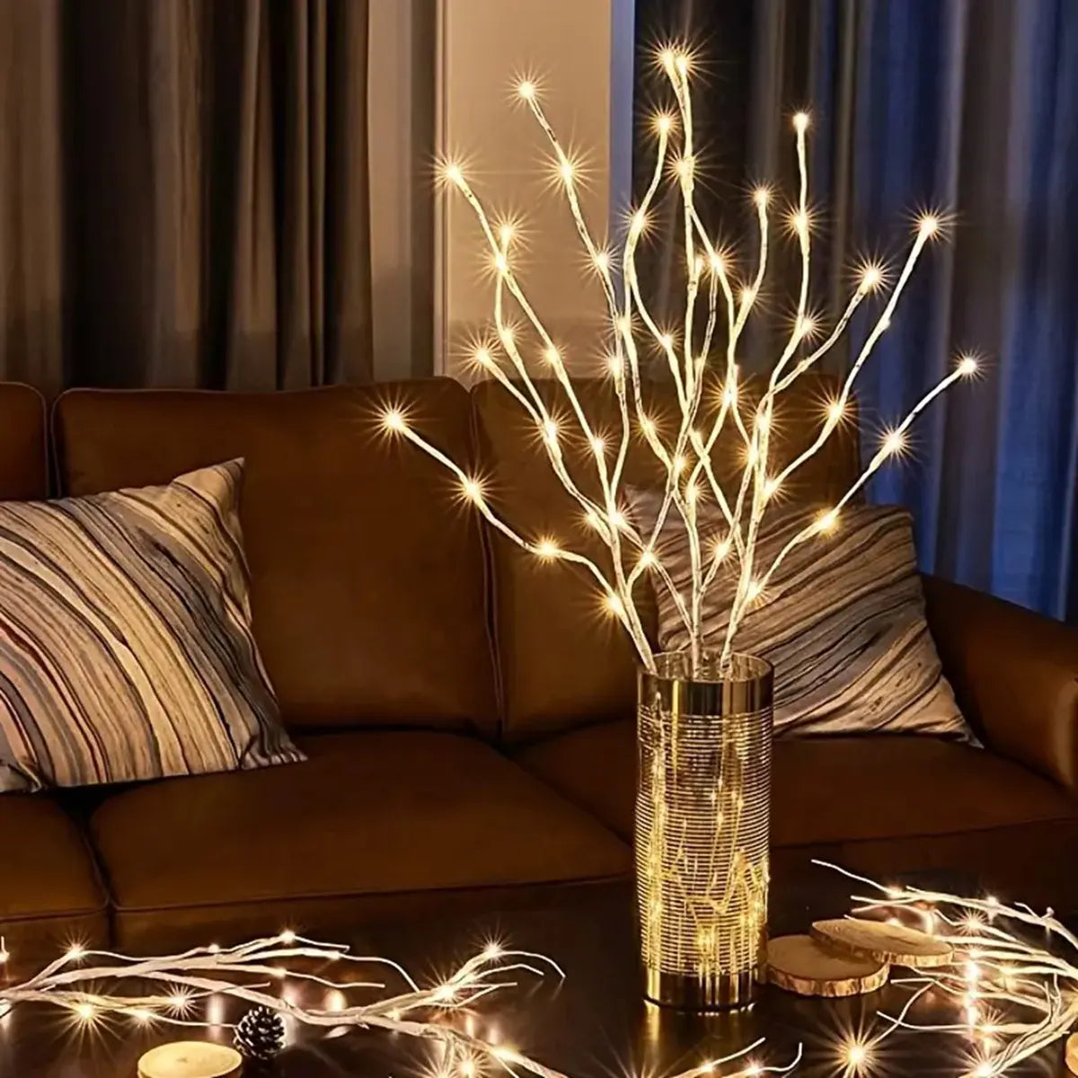 White Birch Branch Lights – 20 LED, Battery Operated, 28.35 in