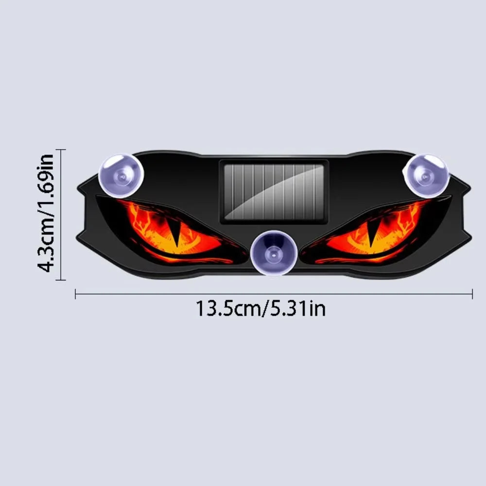 Solar Car Demon Eye Light – Auto On/Off, Vibration Activation, USB