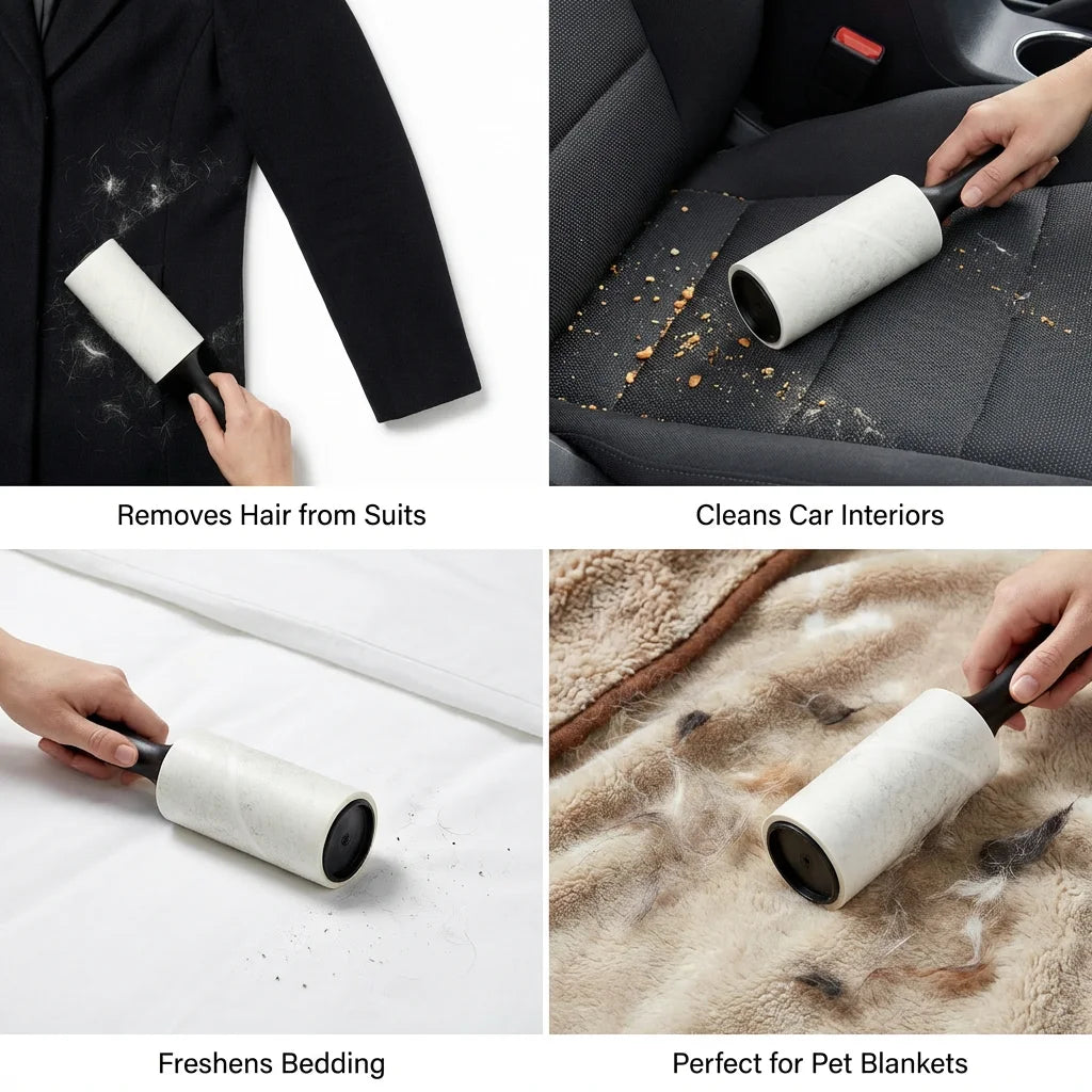 Reusable Lint Roller for Pet Hair – 480 Sheets, Sticky Dust Remover for Clothes & Furniture