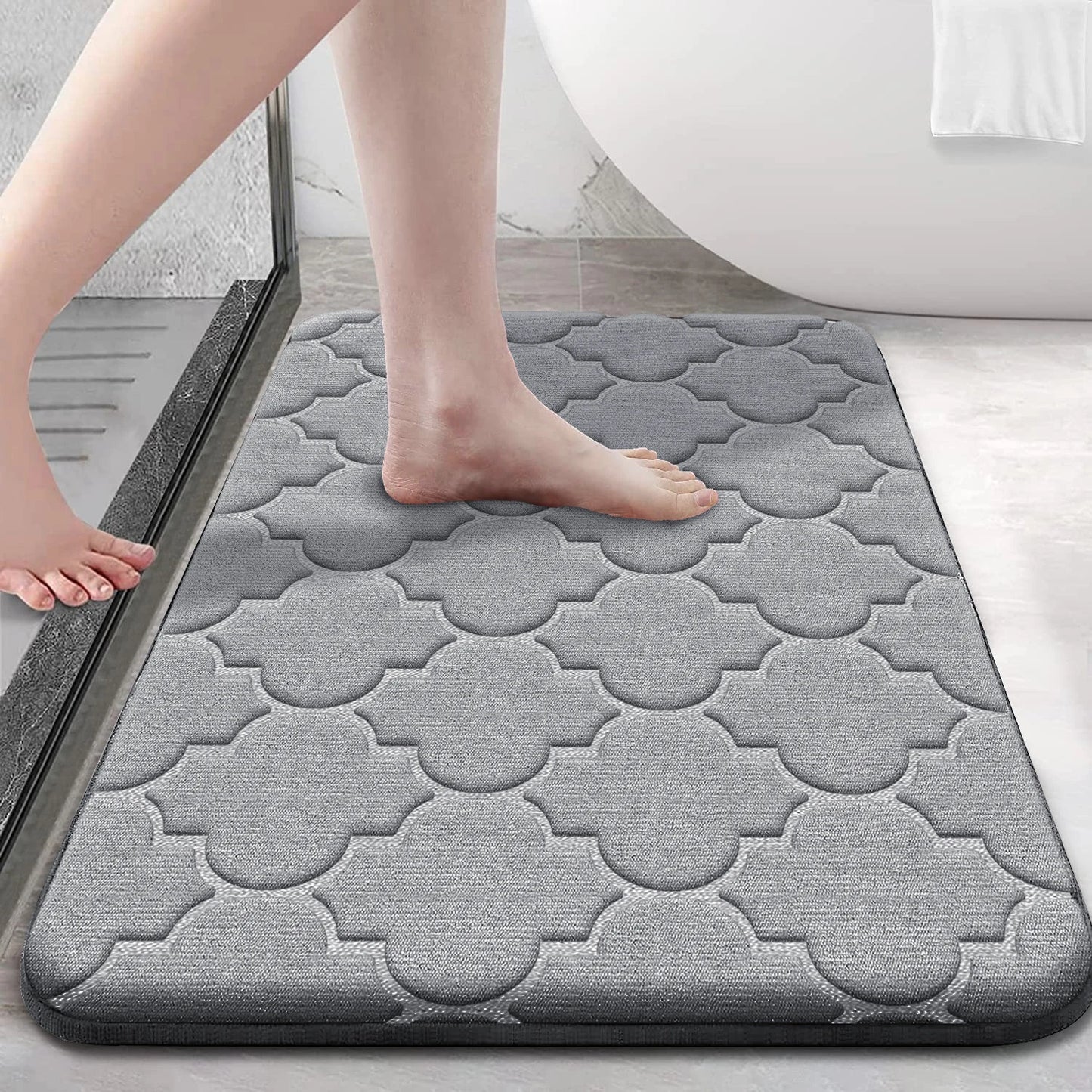 Memory Foam Bathroom Rug – Anti-Slip, Ultra Soft, Water Absorbent, Machine Washable