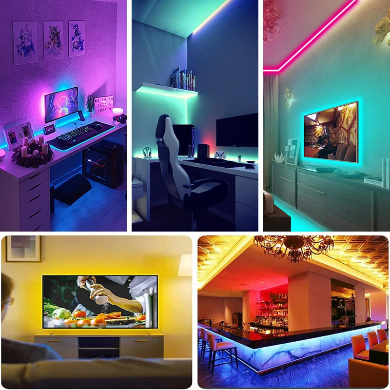 RGB LED Strip Lights with Remote – USB Powered, 1–20m