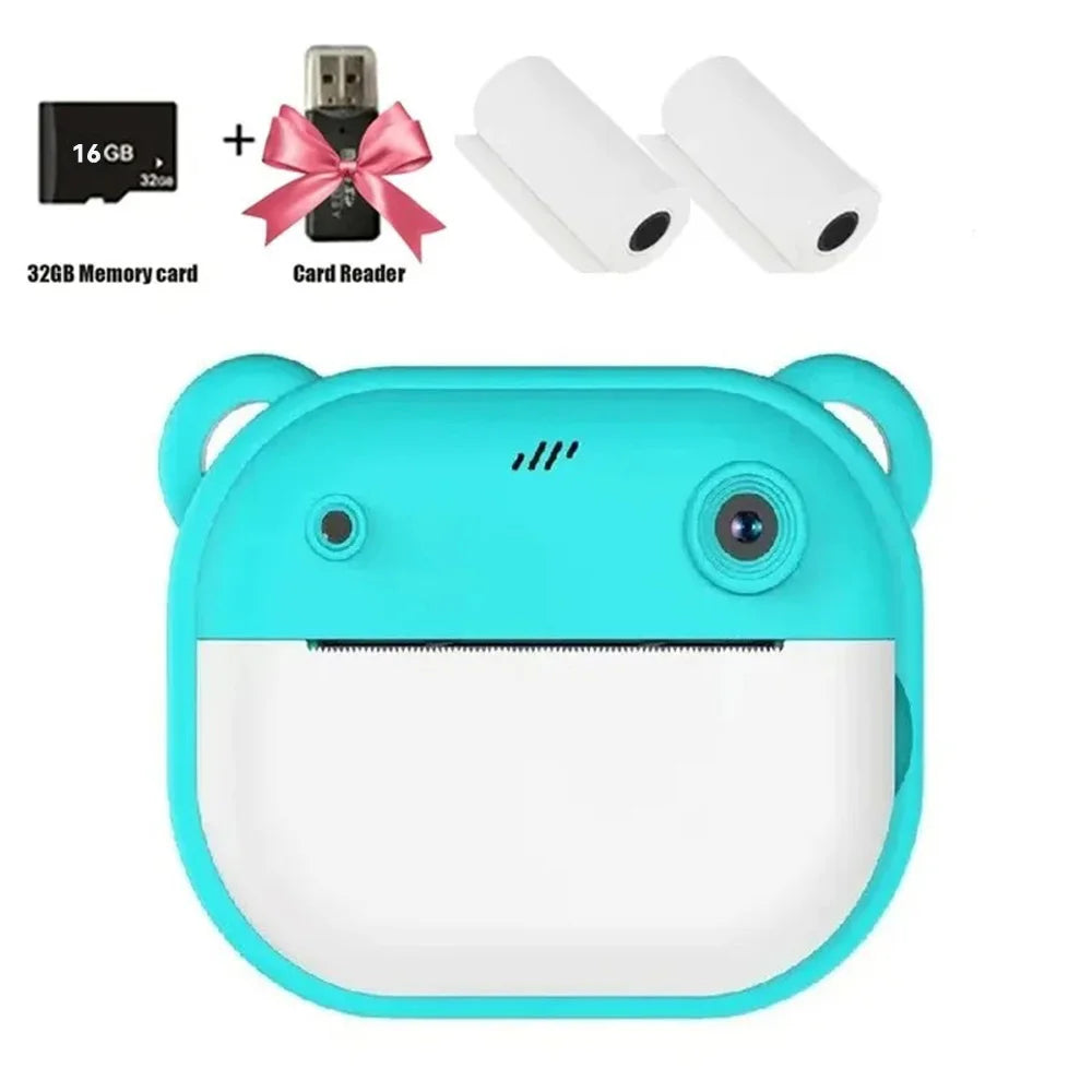 Kids Instant Print Camera – Thermal Photo Printing, Video, Rechargeable