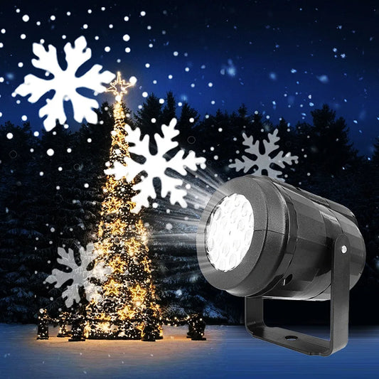 LED Snowflake Projector Light for Christmas & Winter Decor