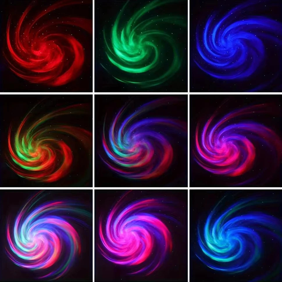 LED Galaxy Projector Night Light – RGB, Remote Control, USB, Bedroom & Party