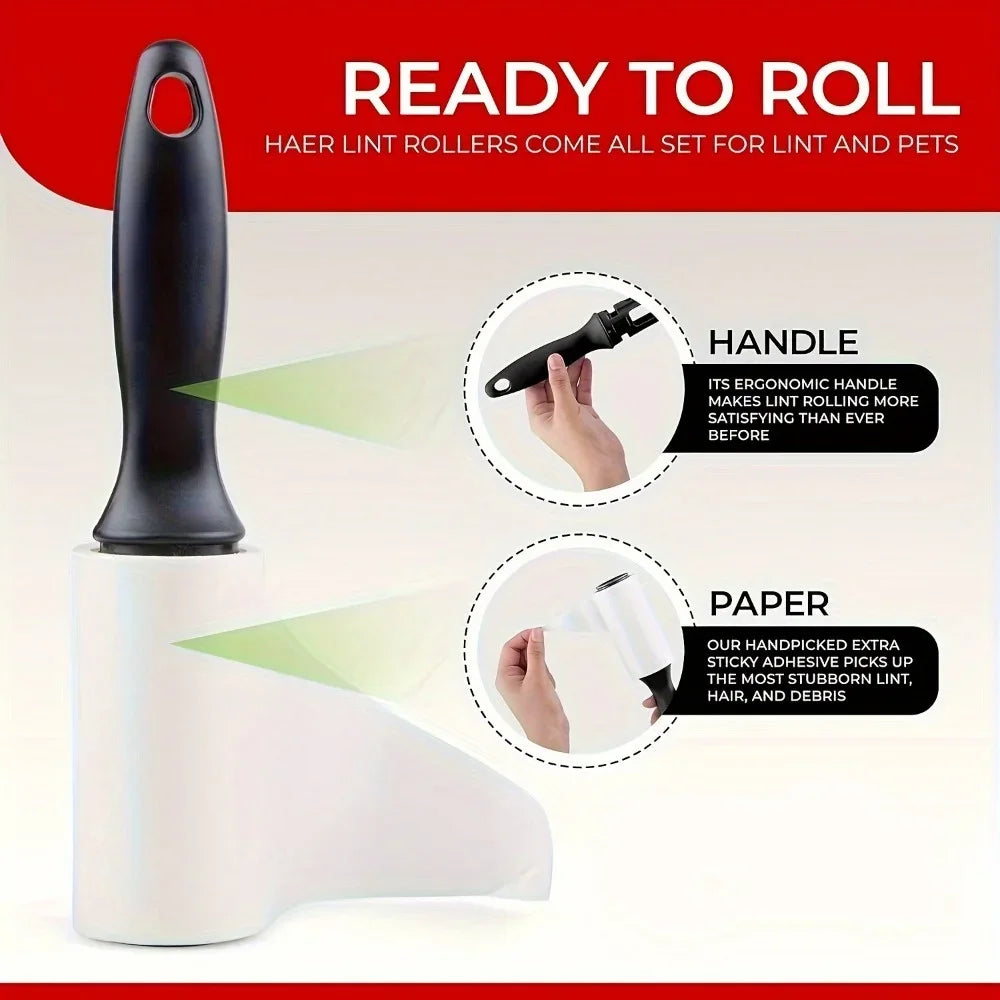 Reusable Lint Roller for Pet Hair – 480 Sheets, Sticky Dust Remover for Clothes & Furniture