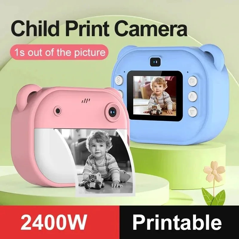 Kids Instant Print Camera – Thermal Photo Printing, Video, Rechargeable