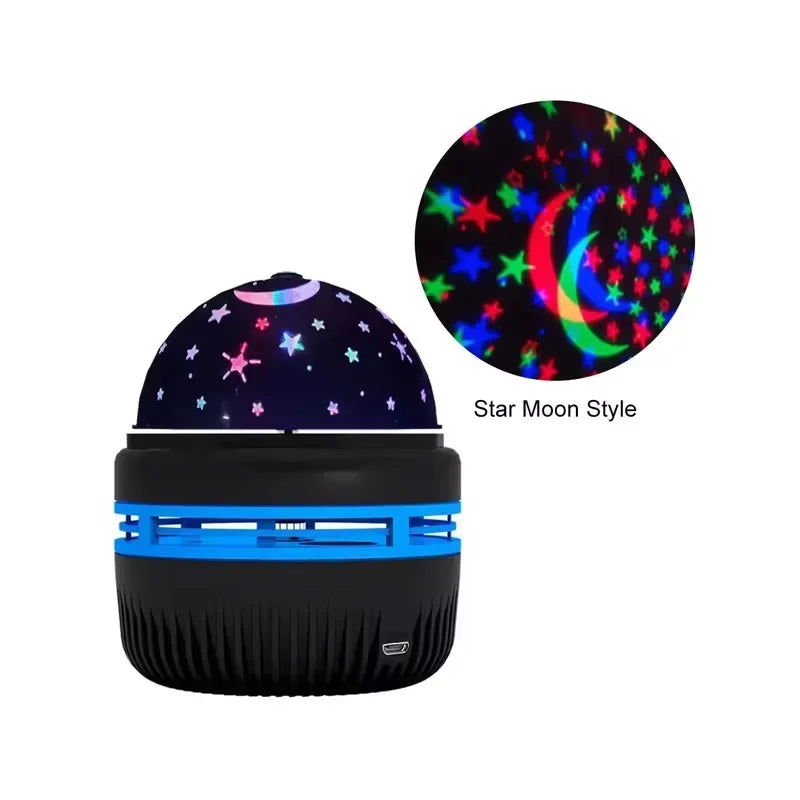 LED Moon & Star Projector Night Light – USB Powered