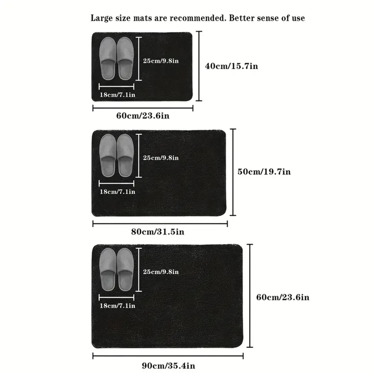 Memory Foam Bathroom Rug – Anti-Slip, Ultra Soft, Water Absorbent, Machine Washable