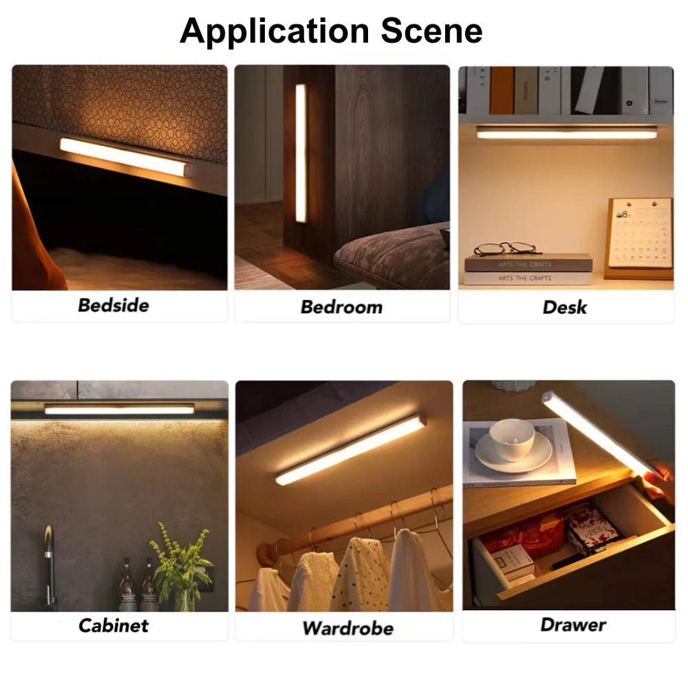 Motion Sensor LED Bar Light – 3 Color Temps, Dimmable, Rechargeable, Magnetic Mount
