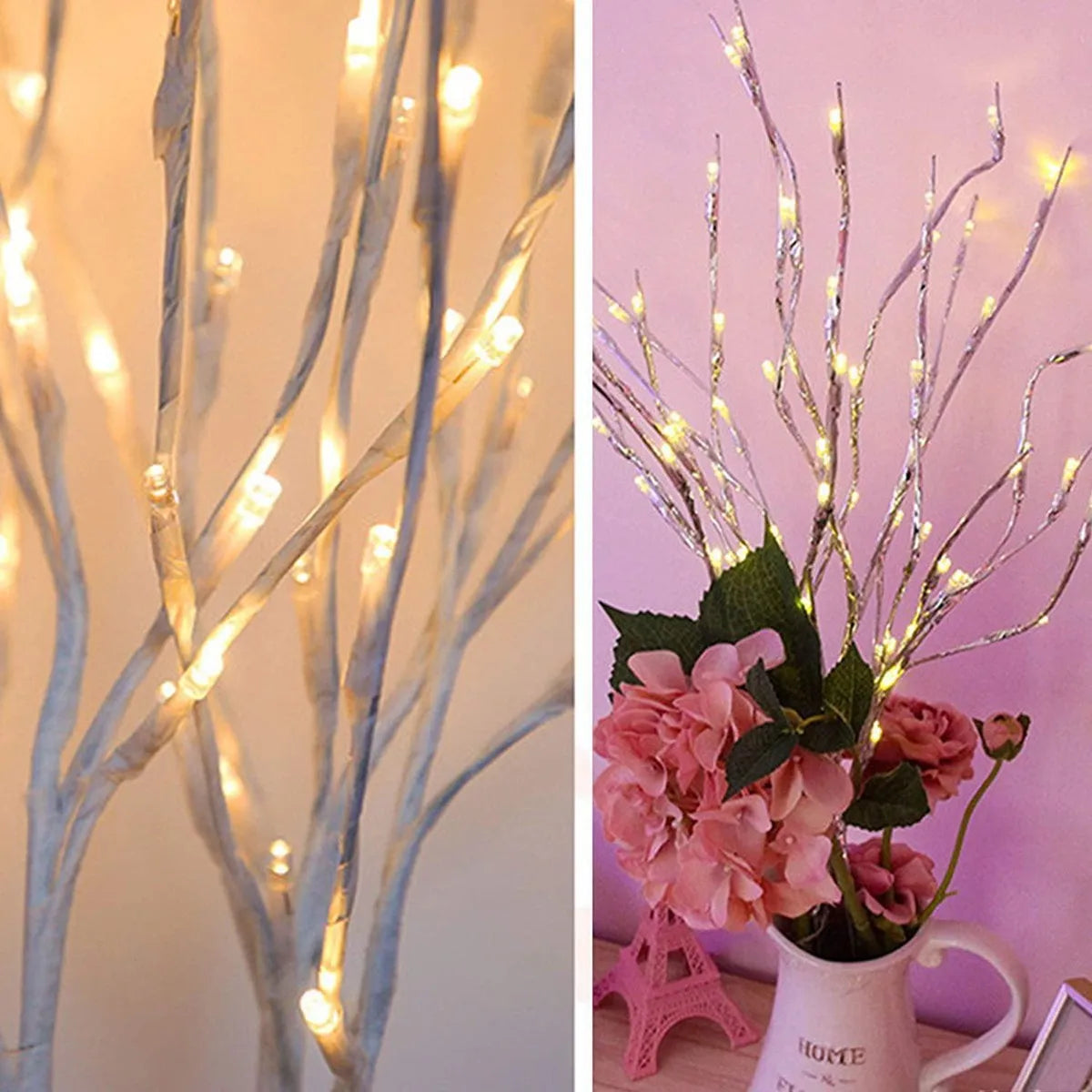 White Birch Branch Lights – 20 LED, Battery Operated, 28.35 in
