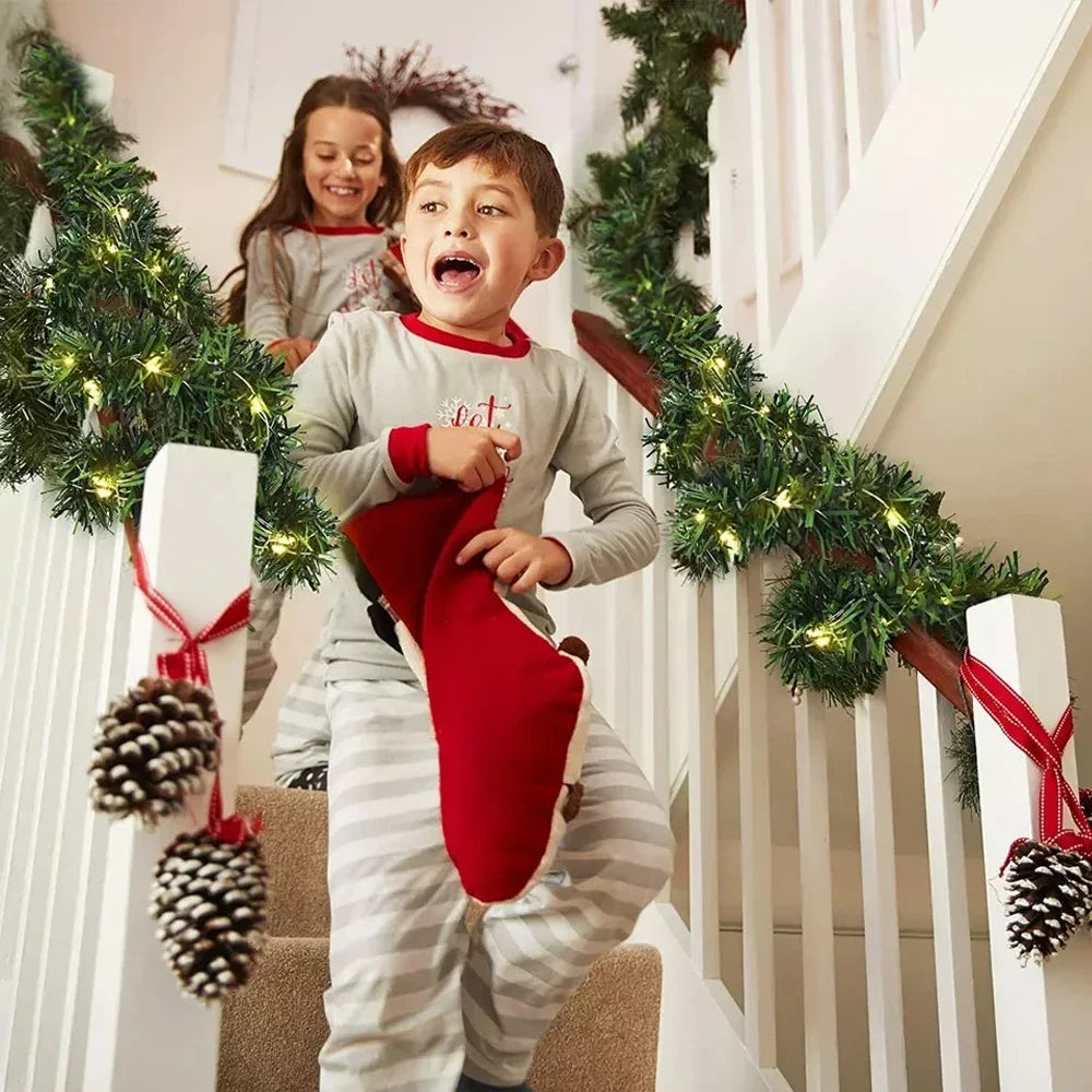 Artificial Christmas Garland, 8.9 ft – With or Without LED Lights