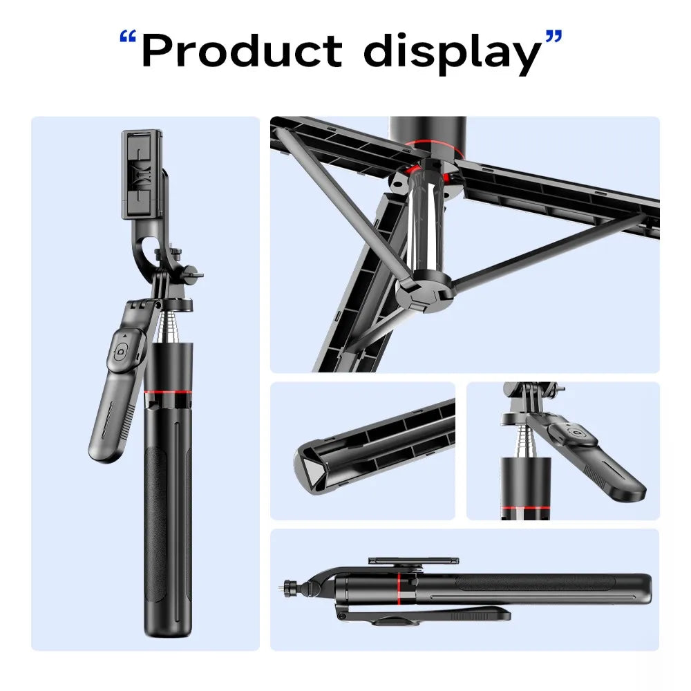 MEUYAG Selfie Stick Tripod – Extends to 1.7m, Bluetooth Remote