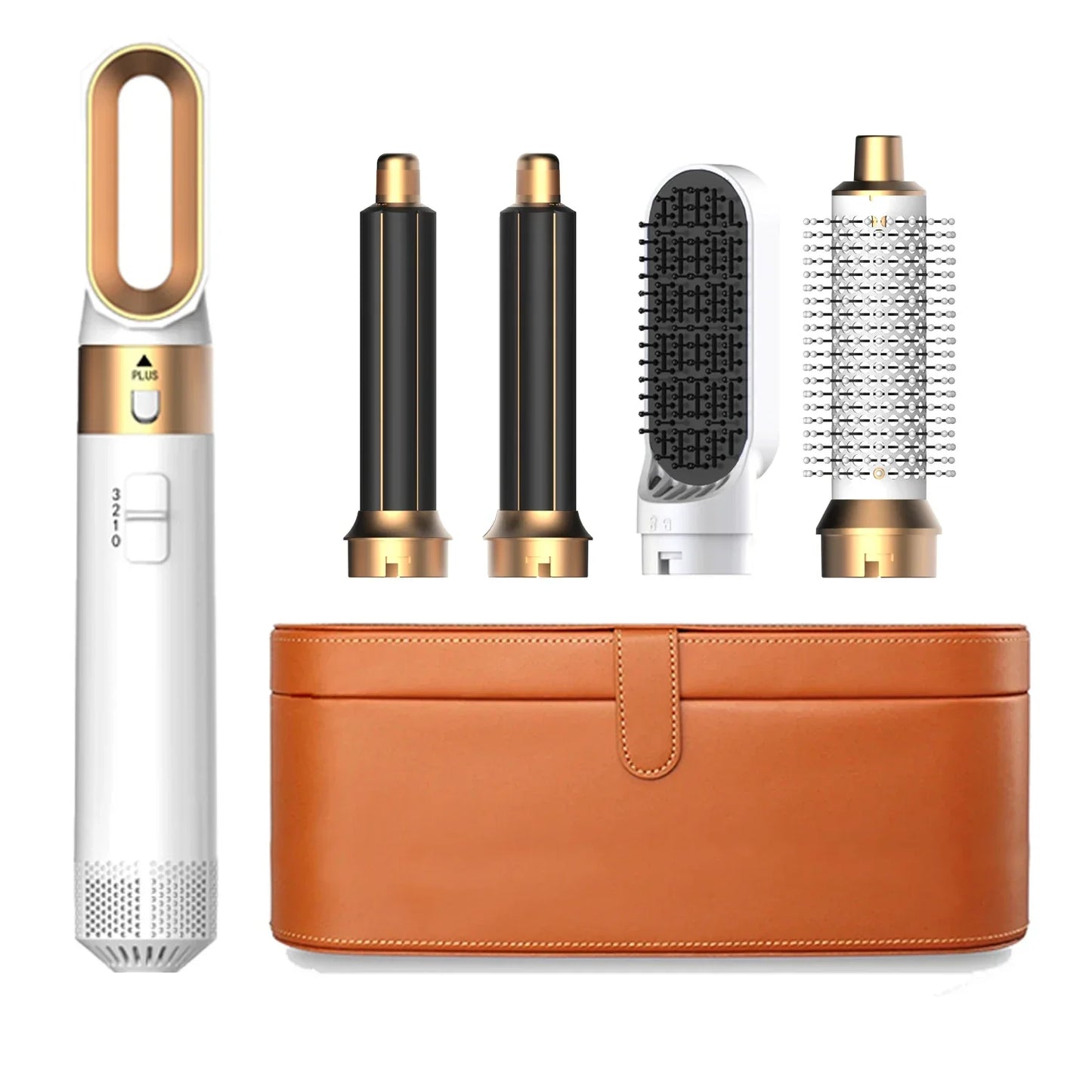 5-in-1 Hair Dryer & Styler Kit – Hot Air Brush, Curling Iron & Straightener