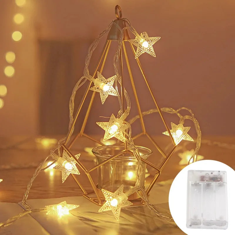 LED Star Fairy String Lights – USB or Battery, 1.5–10 m