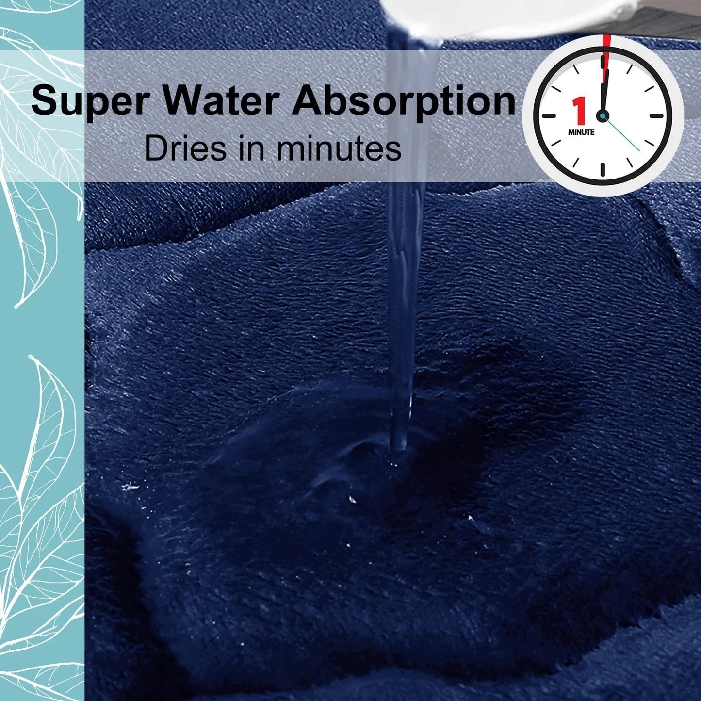 Memory Foam Bathroom Rug – Anti-Slip, Ultra Soft, Water Absorbent, Machine Washable
