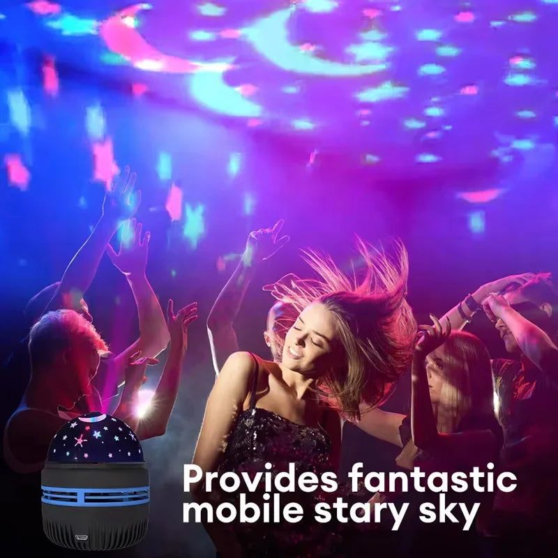 LED Moon & Star Projector Night Light – USB Powered
