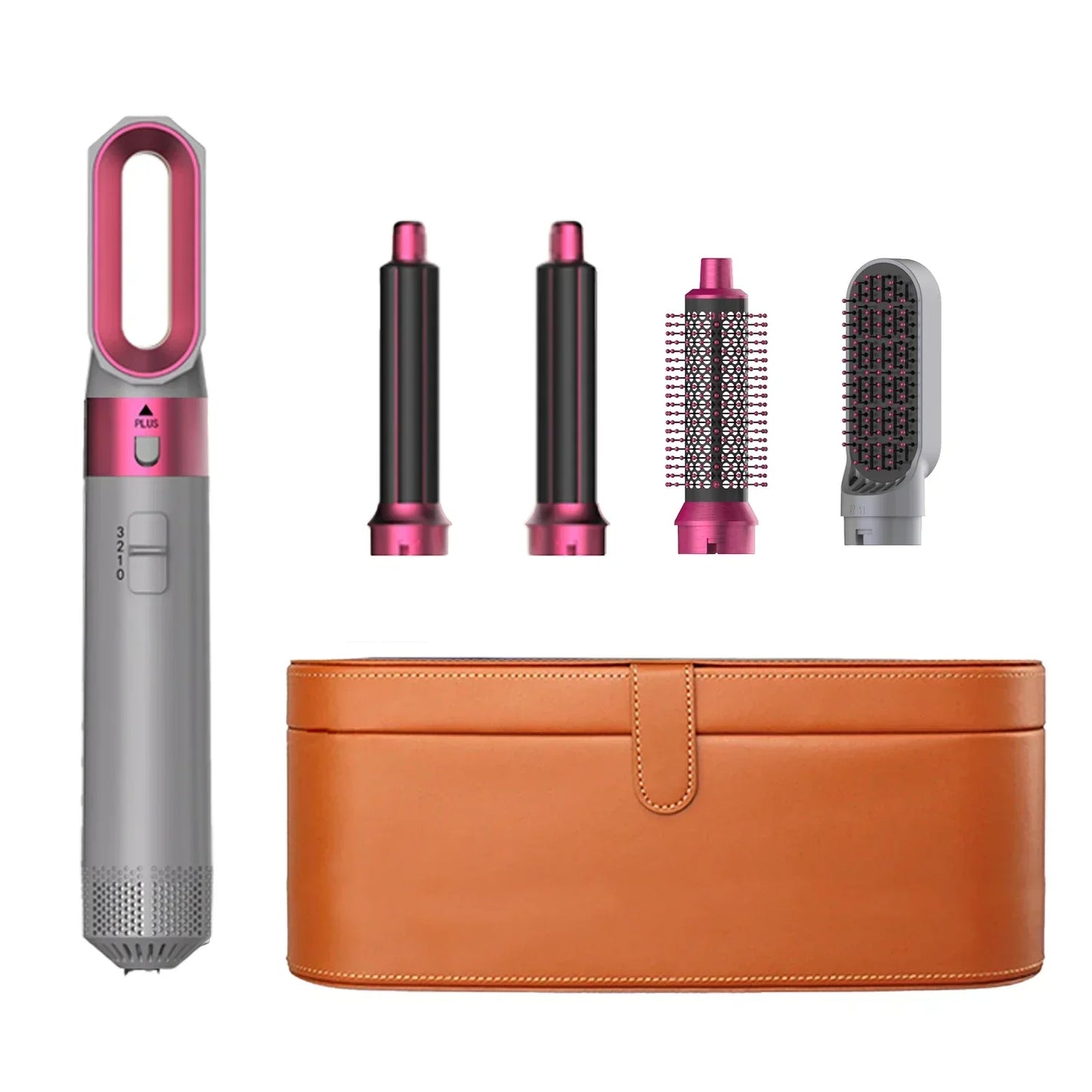 5-in-1 Hair Dryer & Styler Kit – Hot Air Brush, Curling Iron & Straightener