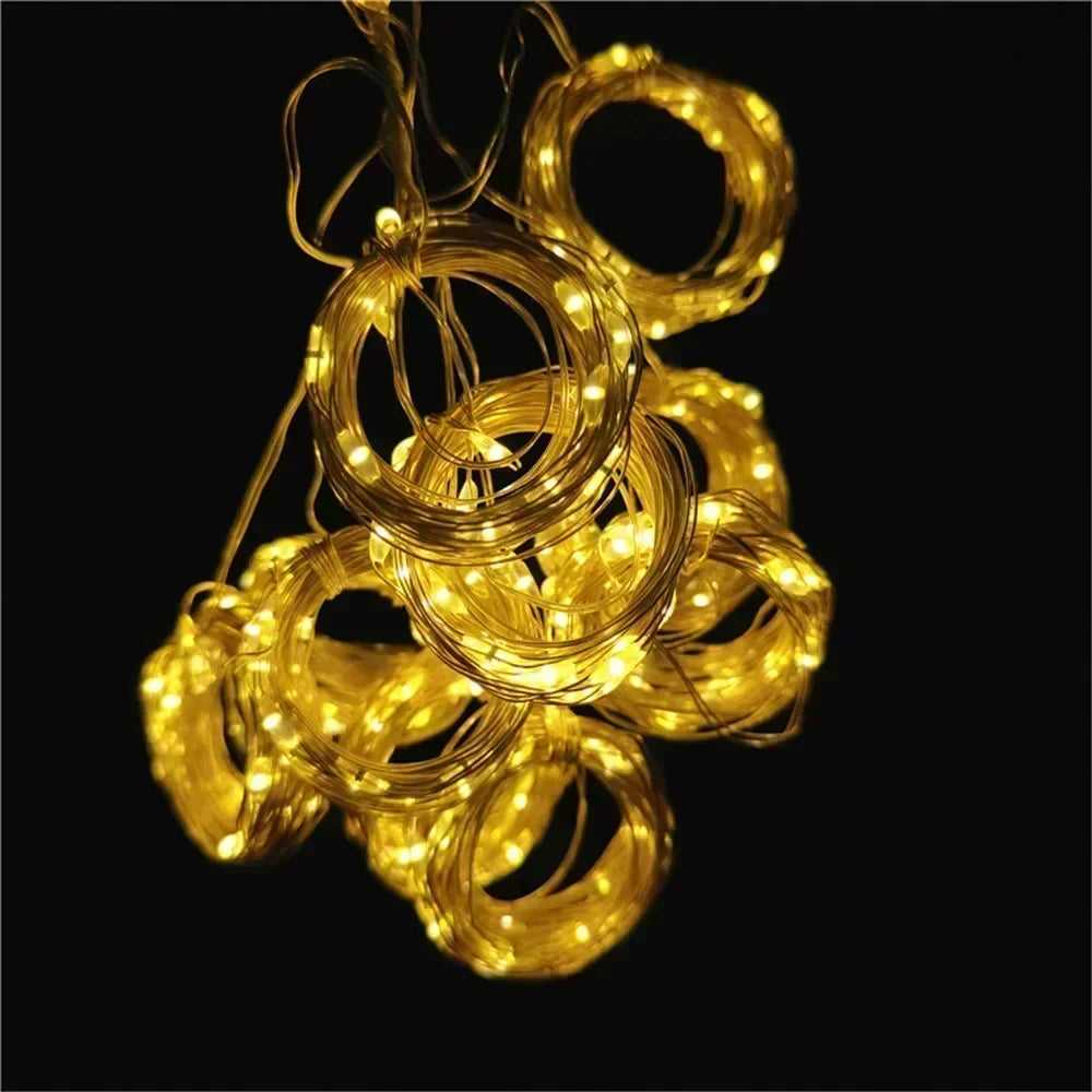 USB LED Curtain Lights with Remote – 100–600 LEDs