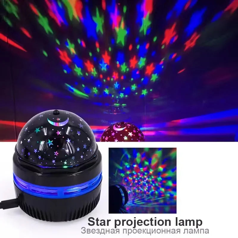 LED Moon & Star Projector Night Light – USB Powered