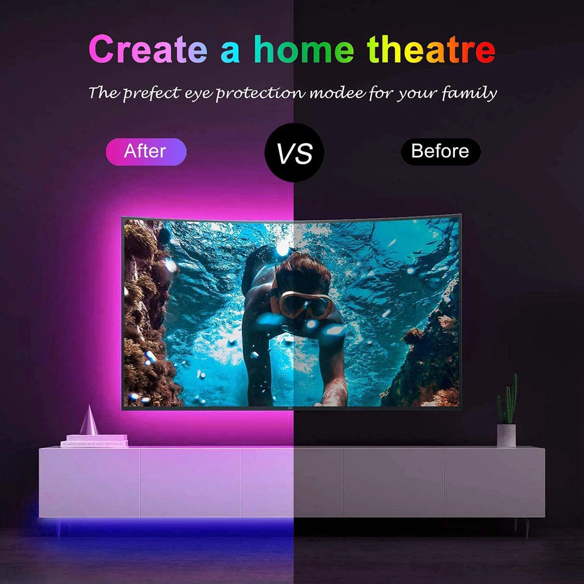 RGB LED Strip Lights with Remote – USB Powered, 1–20m