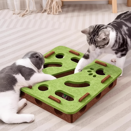 Cat Puzzle Toy Box with cats